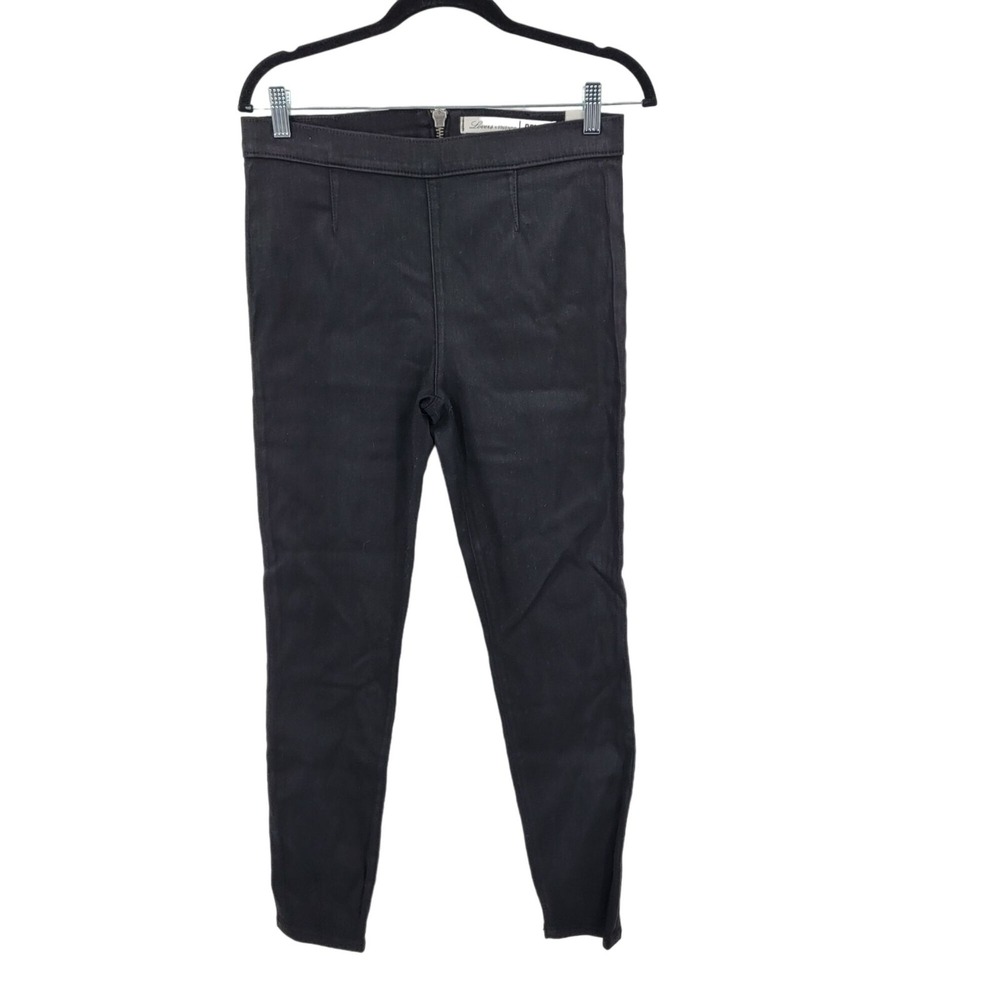 Lovers‎ + Friends Edgy Sleek Black Waxed Denim High Rise Jeans Sz 30 Baddie Neo